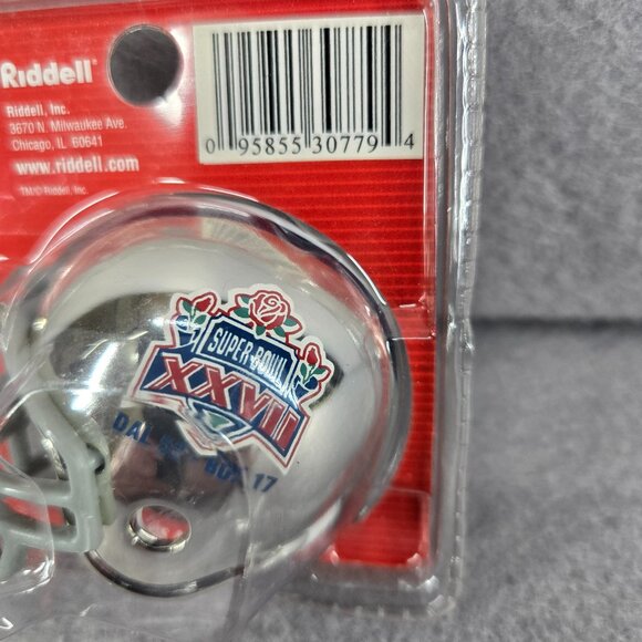 Dallas Cowboys Riddell Pocket Chrome Mini Helmet, New in Pkg, Superbowl XXVII - Picture 3 of 6